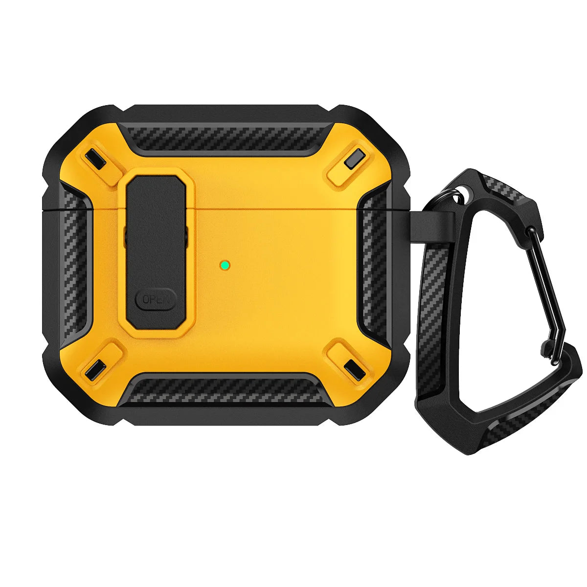 for AirPod 4 Case Carbon Fiber Elements Military Drop Proof Auto Pop up Cover with Cleaning Kit for Men AirPods 4 Earbuds Funda