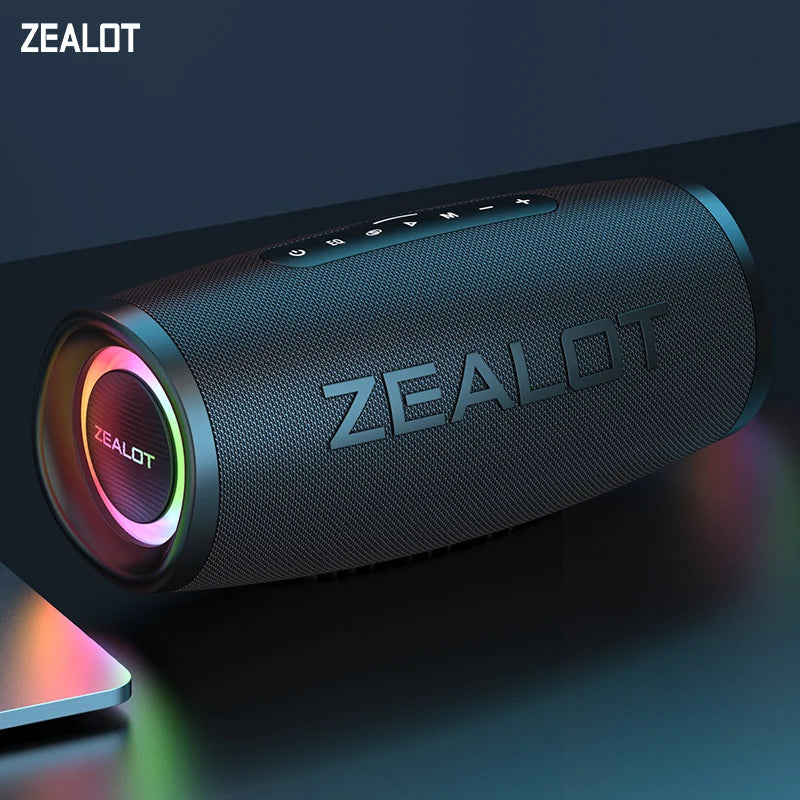 ZEALOT-S56 Bluetooth Speaker 40W Output Power Bluetooth Speaker with Excellent Bass Performace IPX6 Waterproof Camping Outdoor