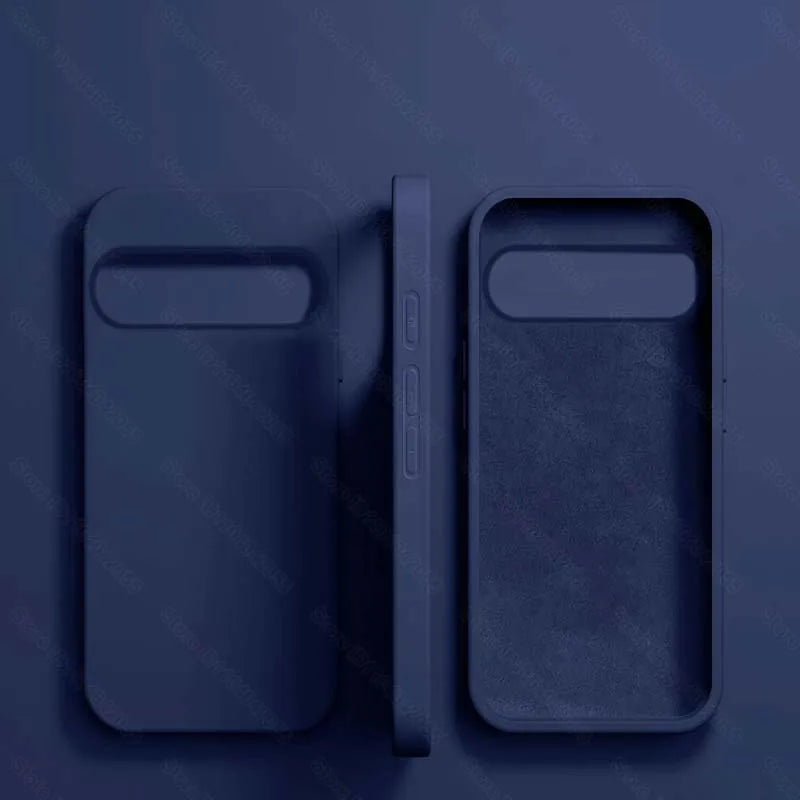 Luxury Original Liquid Silicone Cases for Google Pixel 9 8 6 7 Pro XL Shockproof Case for Google Pixel 8A 7A 6A Soft Phone Cover