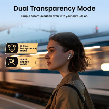 HAYLOU Mori Pro Bluetooth 5.4 Earphones Wireless  43dB Adaptive Hybrid ANC Hi-Res LDAC Earbuds 6 Mic Headphones 28H Battery Life