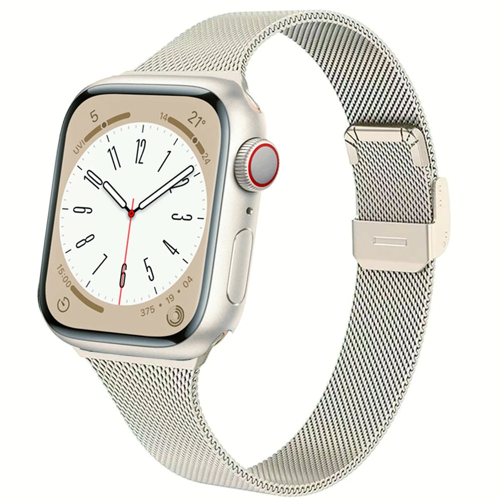 Milanese Strap for Apple Watch 44mm 40mm 45mm 41mm 46mm 42mm 49mm Metal Bracelet iWatch Series 12 11 10 Ultra 9 8 7 6 5 SE3 band