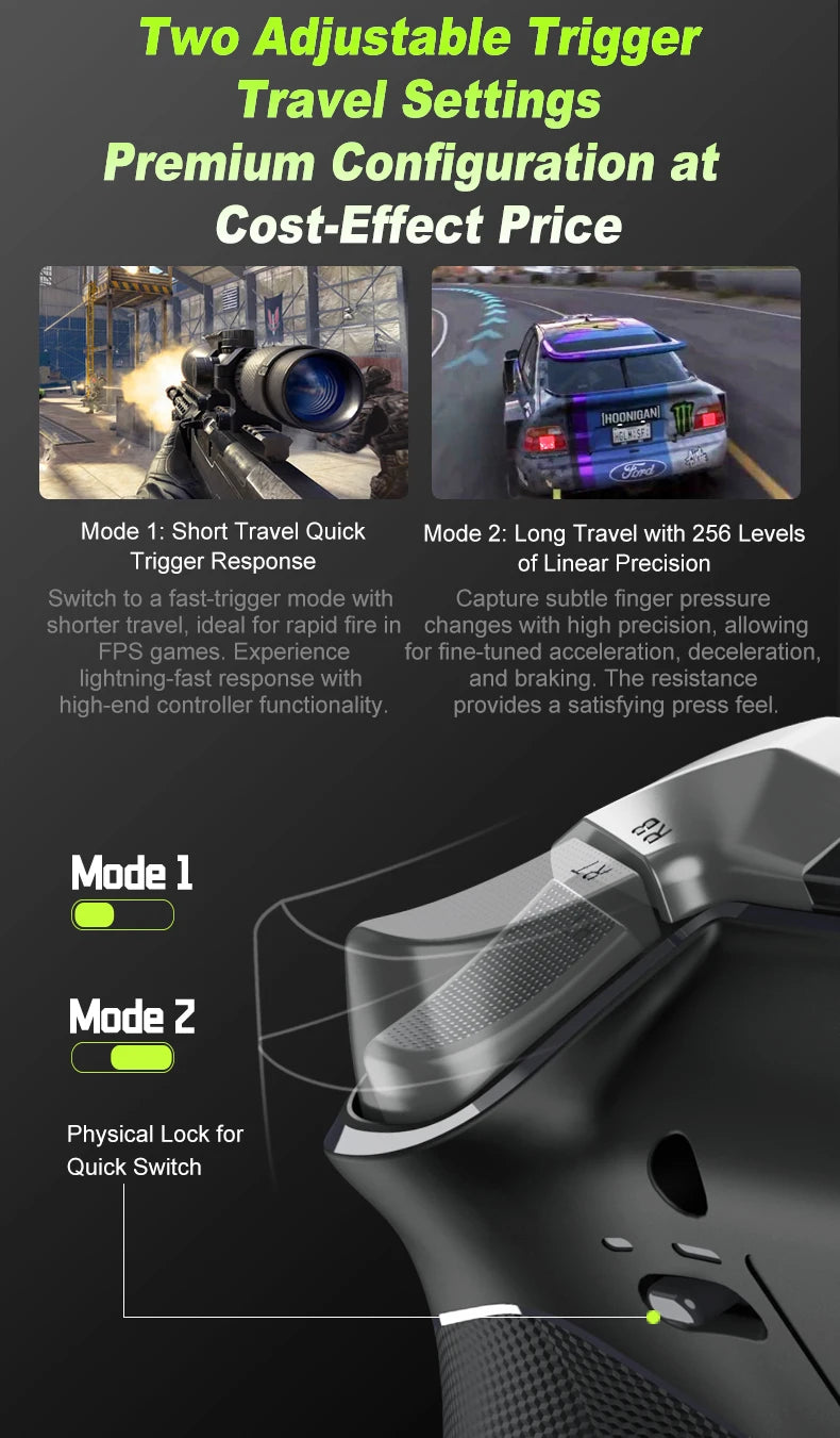 Pink Game Controller, Original PXN P5 Controller Supports Switch, iOS, Android, Computer PC, Built-in 2.4G Receiver