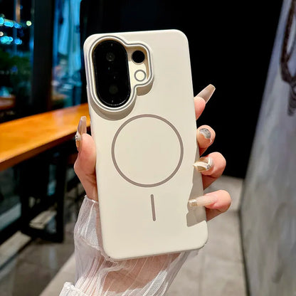 For VIVO X200 FE S30 Pro Mini Case Stylish Simple Solid Color Magnetic PC Cover For VIVO S 30 Promini Shockproof Bumper Funda