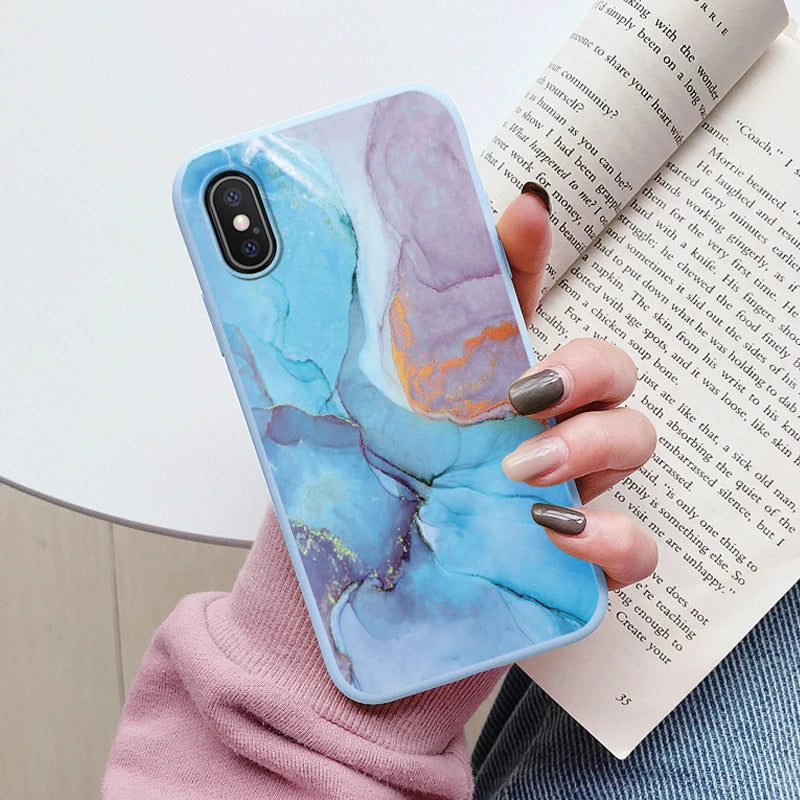 Fashion Marble Cover For iphone X XS MAX Soft Protective Cases Silicone Coque Bumper Fundas For iphone X XSMA iphoneX Shell Bags