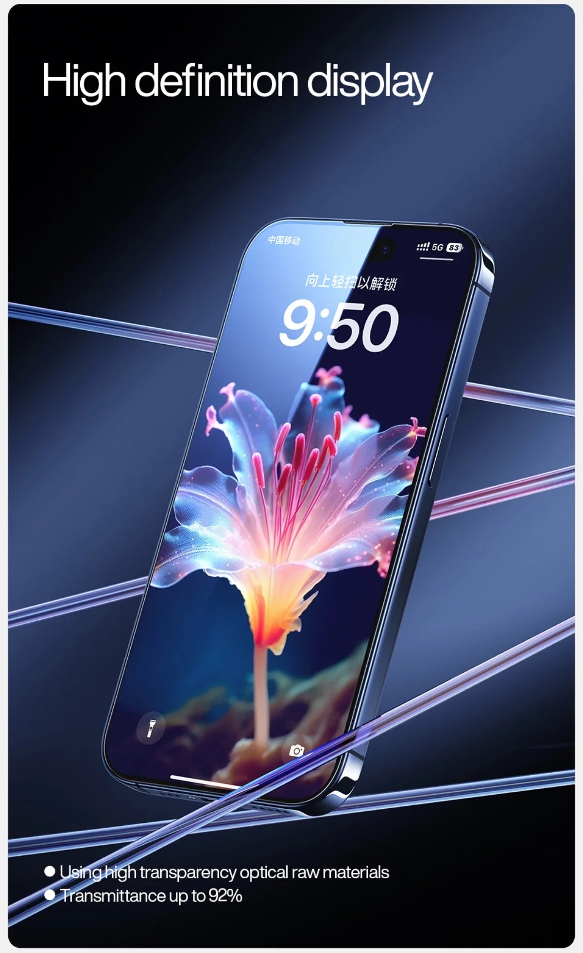 SmartDevil Full Cover Tempered Glass for iPhone 18 Pro Max 17ProMax 16Pro Screen Protector for iPhone 18Pro HD Anti-blue Light