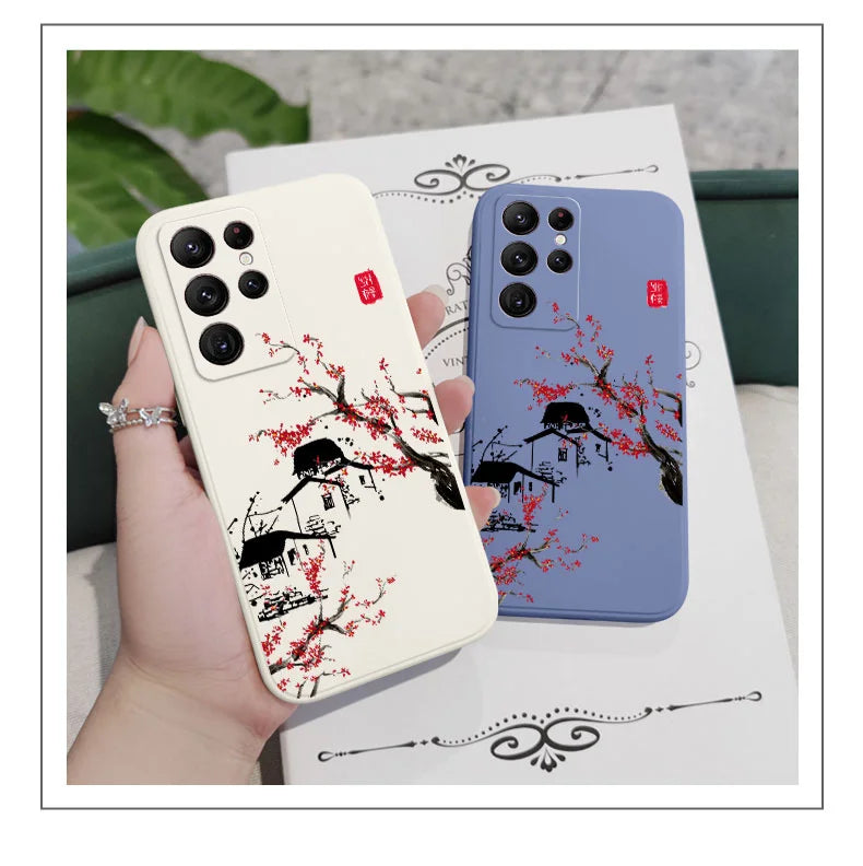 Field Wind Phone Case For Samsung Galaxy S25FE  S24 S23 S22 S21 S20 S10 S10E S9 Ultra Plus FE Note 20 Ultra 10 9 Plus Cover