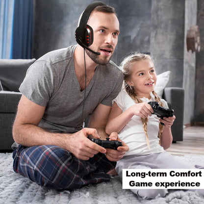 Headphones 3.5mm Wired Gaming Headset,Earphones Music For PS4,Game PC Chat Computer With Microphone