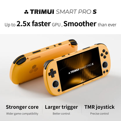 Trimui Smart Pro S TG5050 Handheld Game Console - Best for PSP Game, Octa-core 2.0GHz 4.96" IPS Display RGB LED 5000mAh Battery