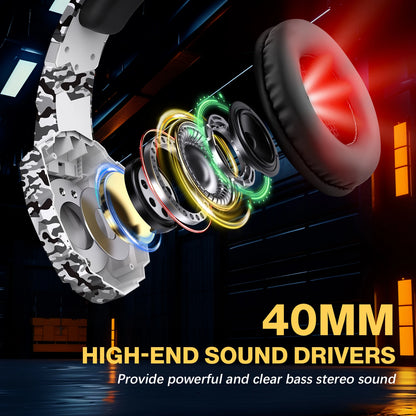 LED Light Noise Cancelling Mic G9000 Pro Over-Ear Gaming Headphones Wired for Ps4 Pc Xbox One Switch Ps5 Controller