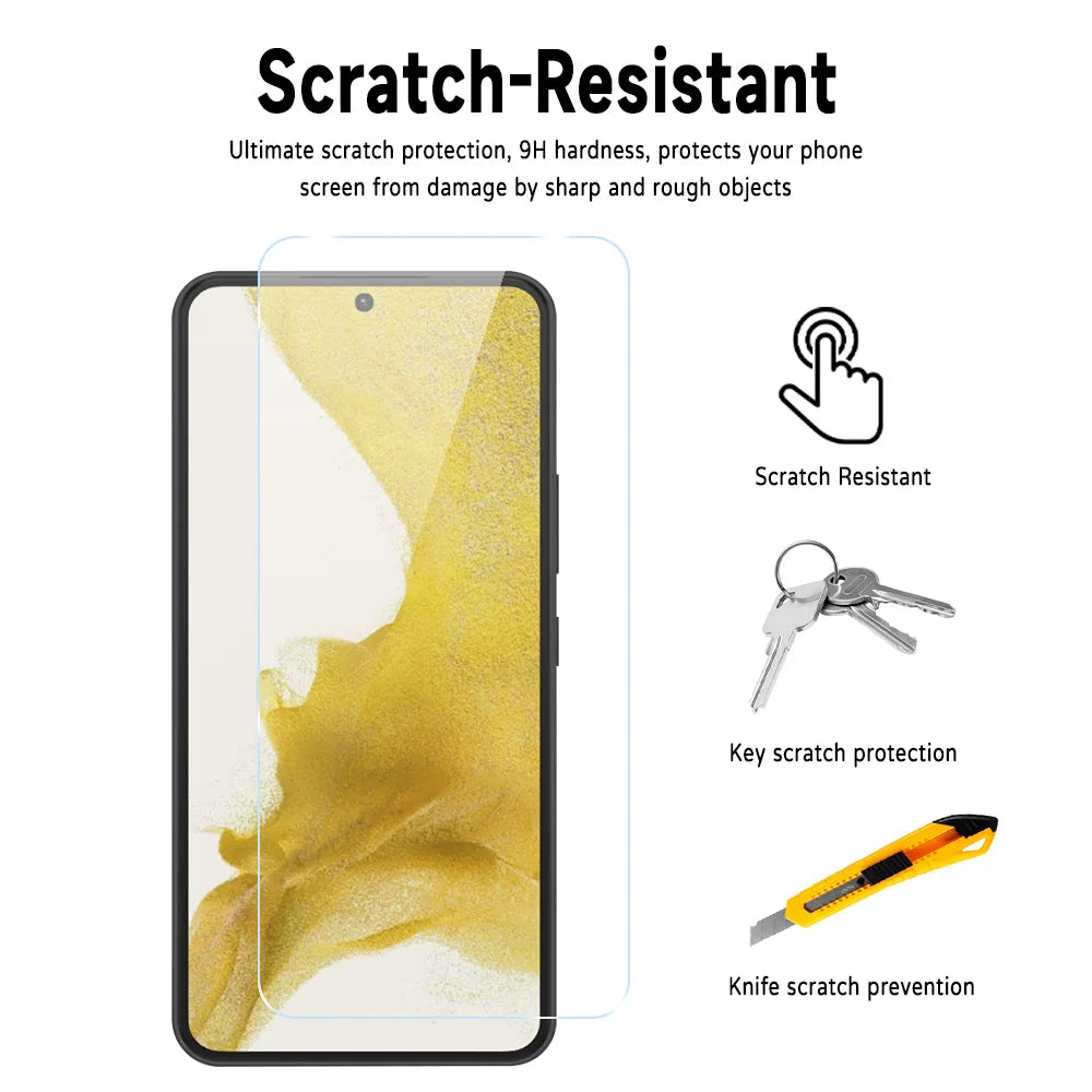1-3PCS Fingerprint Unlock Screen Protector For Samsung Galaxy S25 Ultra S24 FE S22 Plus S25 Edge S23 S24 Ultra 9H Tempered Glass