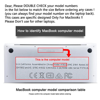 Laptop Case for MacBook Air 13.6 M5 M4 M3 M2 A3449 A3240 A3113 A2681 Pro 13 A2338 A2289 A2251 A2337 A2179 A1932 Cover New