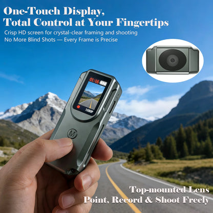 Finger-Tip Cameras, Compact Portable Action Cameras, With Display, Full HD Mini Pocket Vlogging Camera