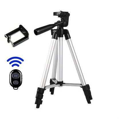 Travel Self Tripod with Bluetooth Remote Phone Clip for Canon Nikon DSLR SLR Digital Camera Universal Stand