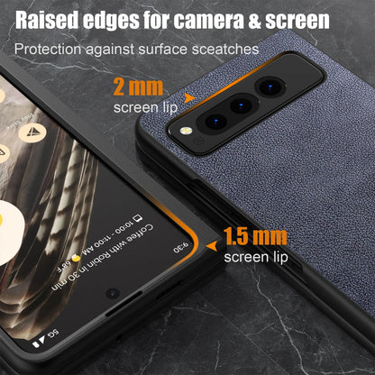 PU Leather Case for Google Pixel Fold 5G Simply Business Style Hard PC with PU 2in1 Material