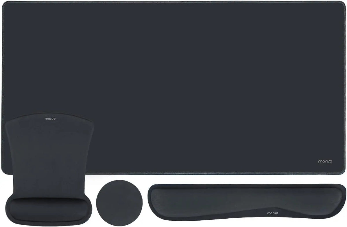 Keyboard Mouse Pad Set Large Gaming Mousepad&Keyboard Wrist Rest&Mouse Wrist Rest&Coaster Ergonomic Non-Slip Mousepad Cushion