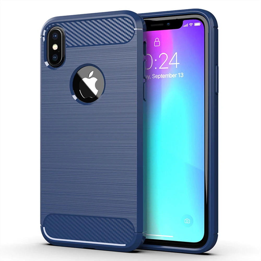 Luxury Shockproof Case For iPhone XS MAX X XR 10 7 8 Plus SE 2020 2022 SE2 SE3 7plus 8plus I Phone Back Cover Woman Man Black