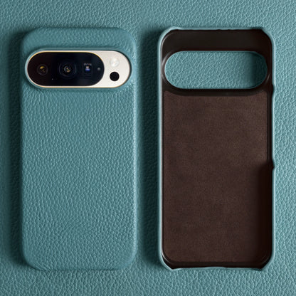 Luxury Lychee Grain Genuine Leather Back Cover Case for Google Pixel 10 Pro XL 9 8 7 6 5 5A 6A 7A 8A 9A Phone Cases Coque Funda