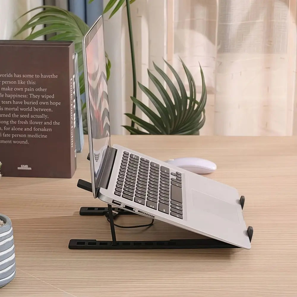 Universal Laptop Cooling Stand Adjustable with Fan Laptop Lift Stand Multi-High Adjustment Portable TabletPC Hanging Holder