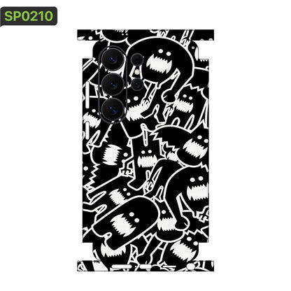MIX011 Skins Grain Film Wrap Phone Back Sticker For SAMSUNG Galaxy S25 S26 Ultra S24 Plus S22 Ultra S22 S21 FE Film