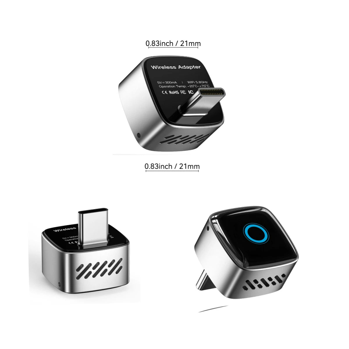 DRNVIYNC 2026 Wireless CarPlay Adapter 2-in-1 Wired to Wireless Dongle for Apple & Android Auto Plug and Play Universal Car Accessory