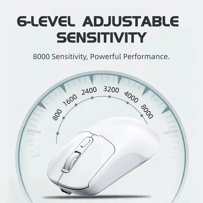 59g Ultra-Light Wireless Gaming Mouse Tri-mode 8000 DPI 1000Hz Rechargeable Ergonomic Mouse for PC Mac Laptop