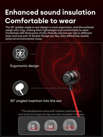Lenovo YF38 Wired Earphones Type-C/3.5mm Gaming Headphones HiFi-level Dynamic Sound Ultra-low Latency Earbuds W Mic Tangle-Free