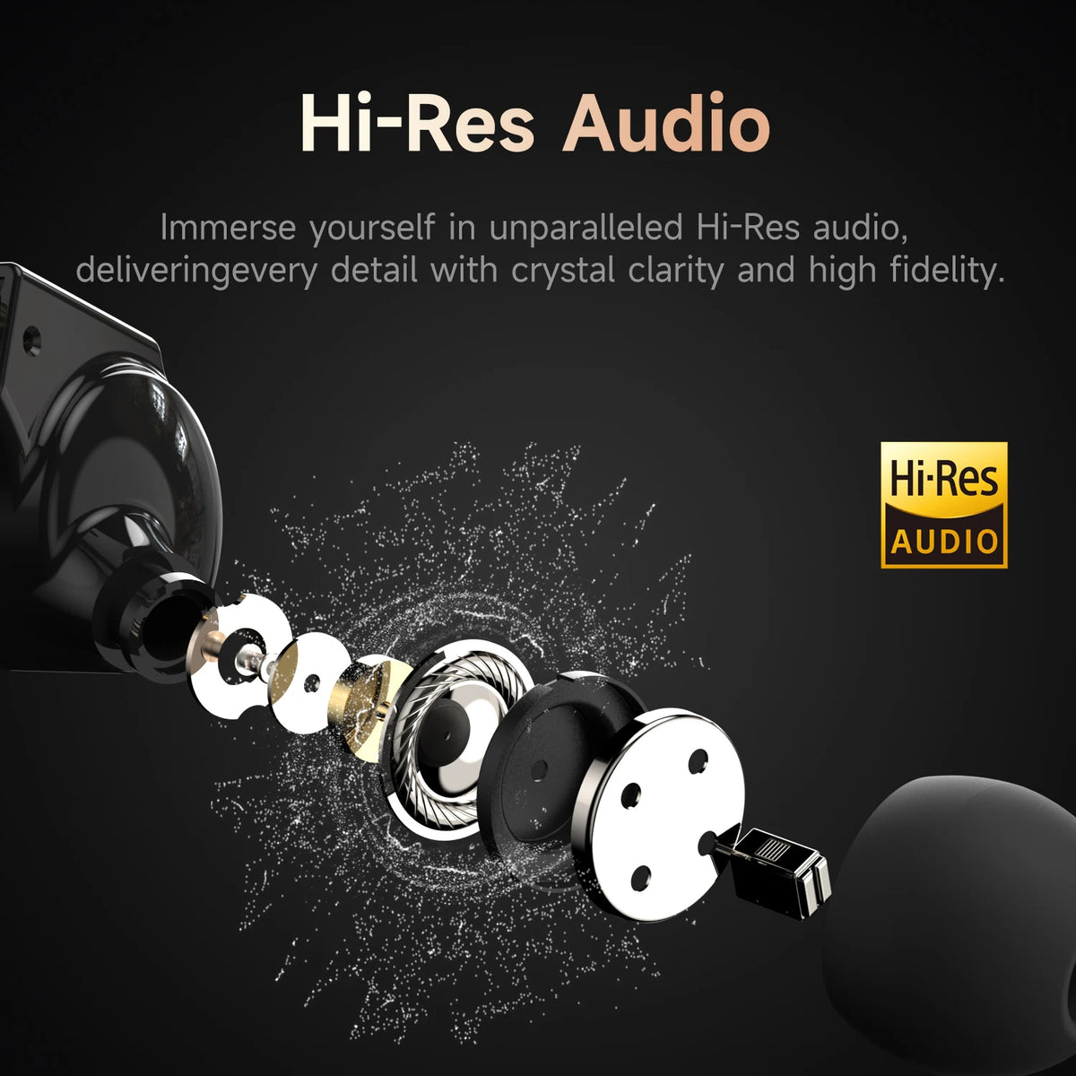Oneodio Master1 Wired Earphones In Ear 1BA+1DD Hi-Res Monitor Headphones Detachable HiFi Earbuds 3.5mm/Type C With Microphone