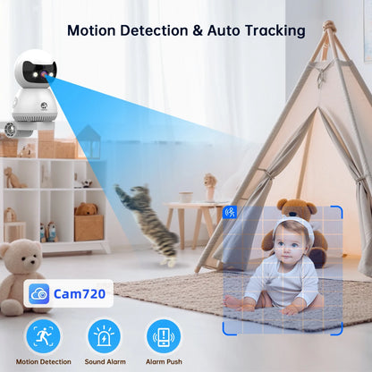 JOOAN 5MP 3MP Smart Home 5G WiFi Security Camera Indoor Wireless IP Surveillance Camera AI Tracking Night Vision Baby Monitor