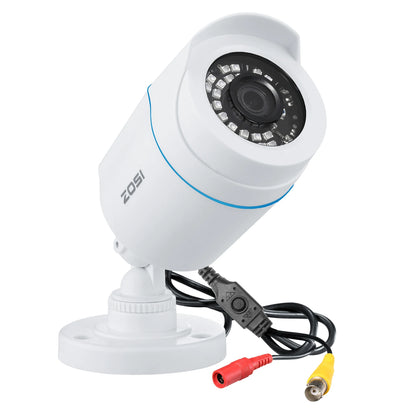 ZOSI 2.0MP 1080p Outdoor Indoor Security Camera 4-in-1 TVI/CVI/AHD/CVBS CCTV Camera for Analog Home Surveillance DVR System