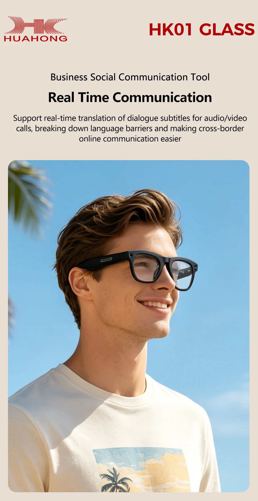 TOP1 Smart Glasses with Camera 13MP HD Video Live Streaming&Photo Capture Recording Glasses With ChatGPT Translation Men Women