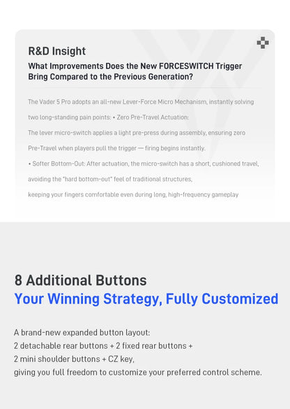 Original Flydigi Vader 5 Pro Gaming Controller Athletic Elite Handle Wireless Gamepad with Hall Rocker for Mobile NS TV PC