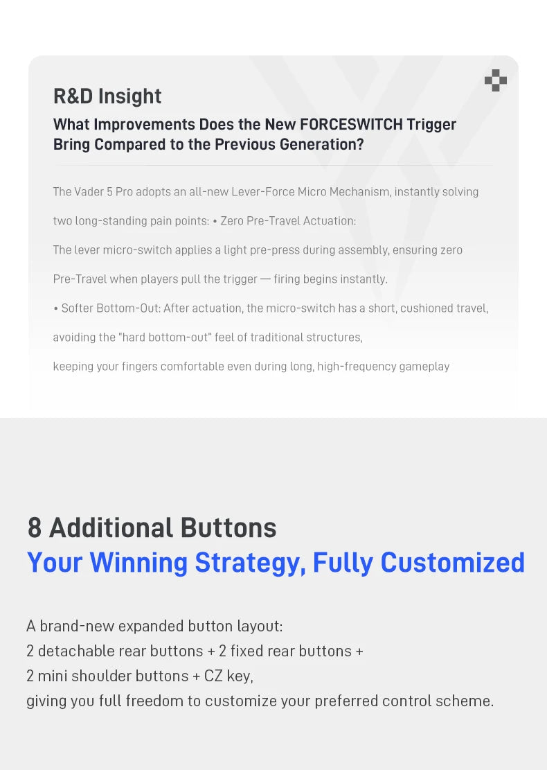 Original Flydigi Vader 5 Pro Gaming Controller Athletic Elite Handle Wireless Gamepad with Hall Rocker for Mobile NS TV PC