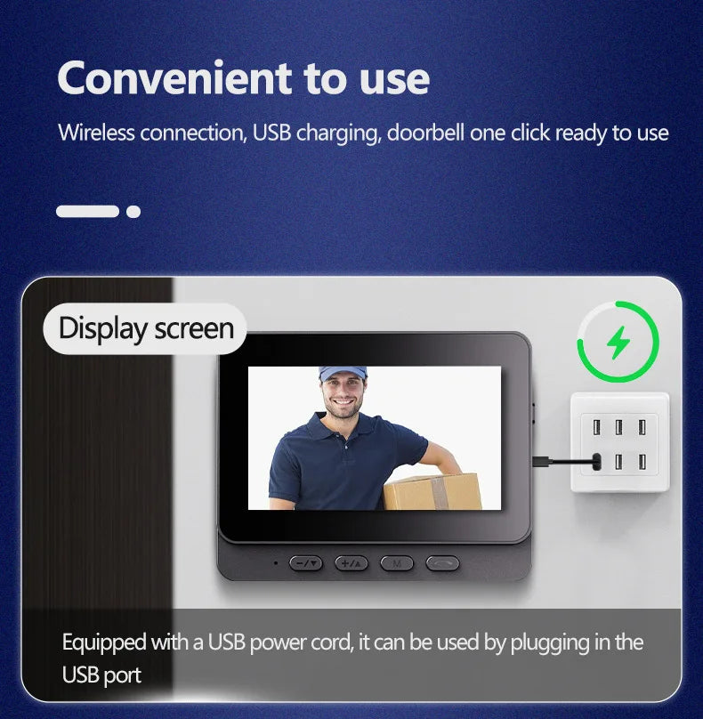 M16S M15S WiFi Wireless Intercom Smart Doorbell 4.3inch IPS Screen Video Security Camera Two-Way Intercom HD Surveillance Camera