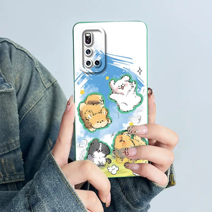 For Vivo V19 Phone Case vivoV19 Back Cover Soft Silicone Sweet Painted Cartoon Shell Capa Lovely Printed Protective Coque Cases