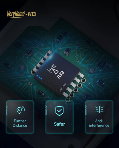 Self-Powered Wireless Doorbell No Battery Needed, 100dB Loud Chime, 120m Range, Waterproof (IP44), 52 Melodies