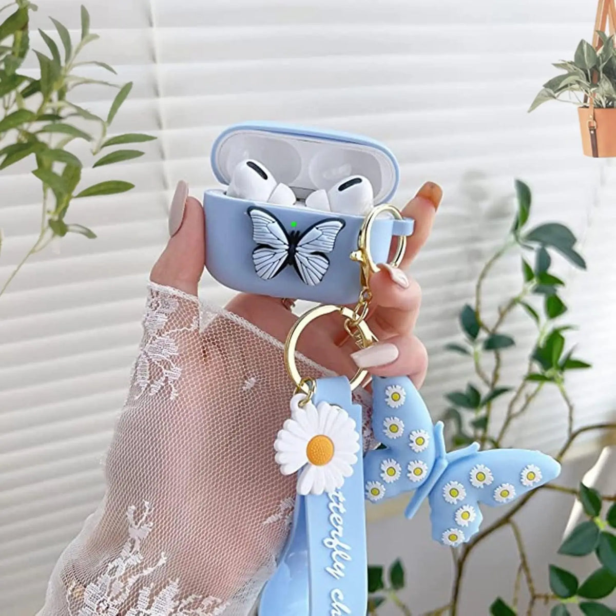 Airpods Pro2 Generation Protective Case 2023 Cute Cartoon 3d Butterfly Charm Soft Silicone