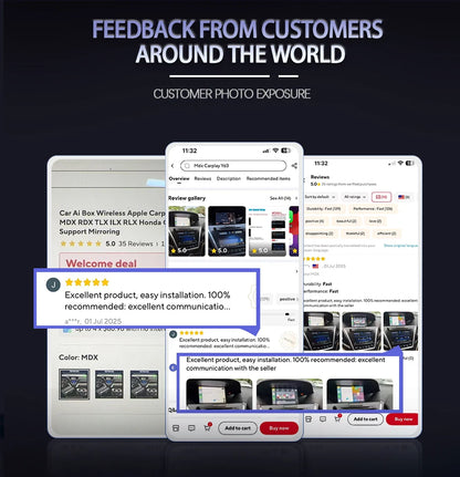 Car Wireless Android Auto Apple CarPlay Tv Box For Acura RDX TLX ILX RLX MDX YD3 Radios Smart System Upgraded OEM Screen Camera