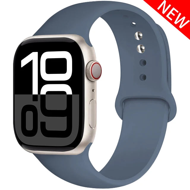 Silicone Band For Apple Watch straps 45mm 44mm 40mm 41mm 42mm-46mm sport bracelet iwatch series 8 7 6 5 SE 9 10 11 Ultra 2 49mm