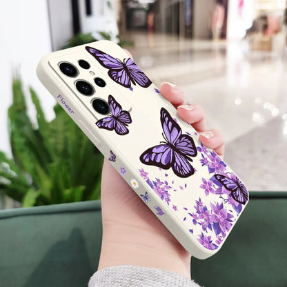 Dreamy Butterfly Phone Case For Samsung Galaxy S25 S24 S23 S22 S21 S20 Ultra FE S10 S10E Plus Note 20 Ultra Silicone Cover