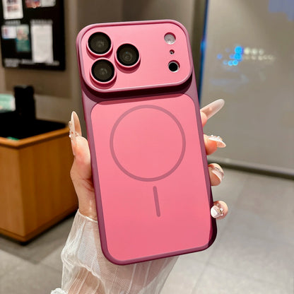 Shockproof Frosted Contrast Color Magnetic Case For iPhone 17 16 15 14 13 12 11 Pro Max Magnetic Capa Lens Protection Cover