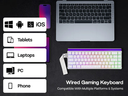 AULA Hero68 HE 65% ANSI US Layout Hot-Swap Wired Magnetic Gaming Keyboard 8kHZ Rapid Hall Effect Switch RGB Backlight Light Box