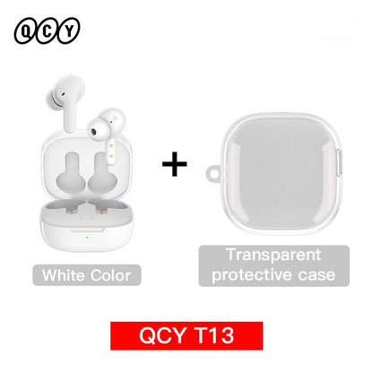 QCY T13 Wireless Bluetooth Earphone with 4 Mics ENC HD Call Headset V5.1 TWS Earphone Touch Control Earbuds Long Standby 40H