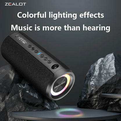 ZEALOT S51 Pro 40W Wireless Speakers, Outdoor Portable Subwoofer Speaker, 5200mAh Battery, 24 Hours Playtime Loud Stereo.
