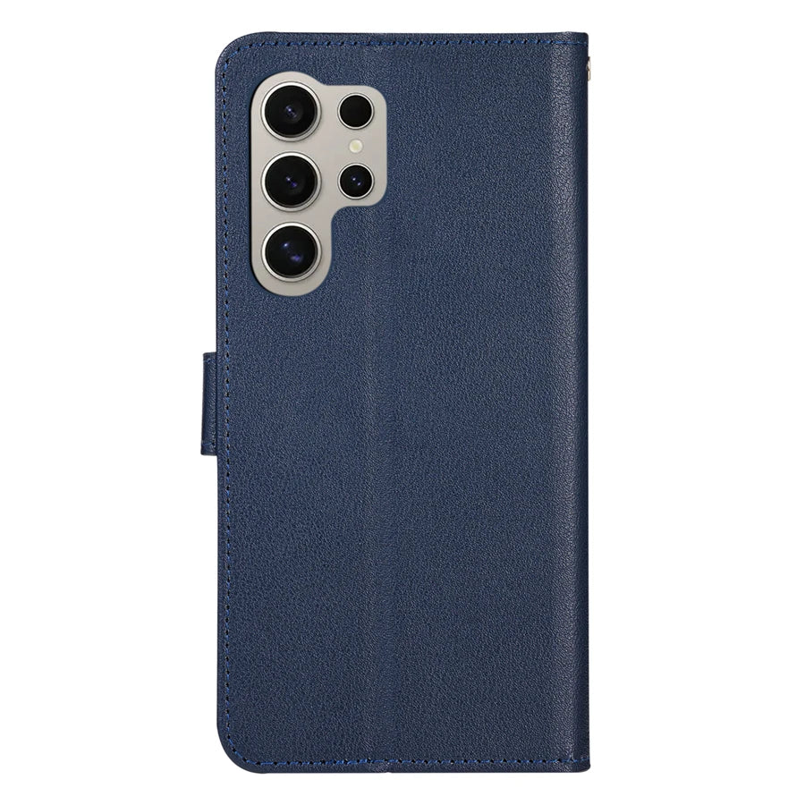 Wallet With Card Slot Magnetic Flip Leather Case For Samsung Galaxy S25 FE S24 Ultra S23 S22 S21 S20 FE S10 Plus S9 Card Bag