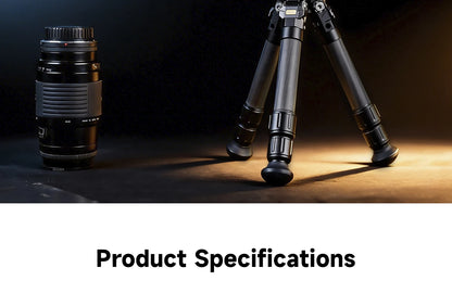 XILETU Lightweight Stable Carbon Fiber Tripod w 360° Rotation Detachable Ball Head Mini Tabletop Stand For Digital Cameras DSLRS
