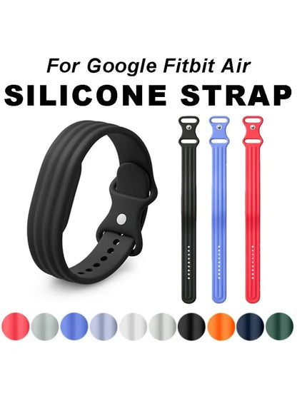 Silicone Loop Sports Watch Strap for Google Fitbit Air Rubber Bracelet Breathable Band Wristband Correa Replacement Accessories