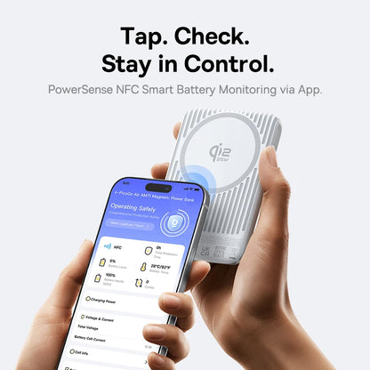 Baseus Qi2.2 Magnetic Power Bank 30W USB-C & 25W Wireless Charging 10000mAh Card-Slim NFC Battery Monitoring for iPhone Samsung