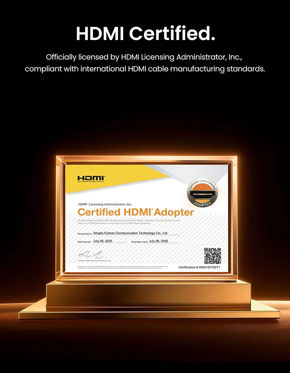 Vention 8K Fiber Optic HDMI 2.1 Cable 4K240Hz Dynamic HDR/VRR/ALLM/HDCP 2.3 Compatible for Samsung LG TV Box PC PS5/4 HDMI Cable