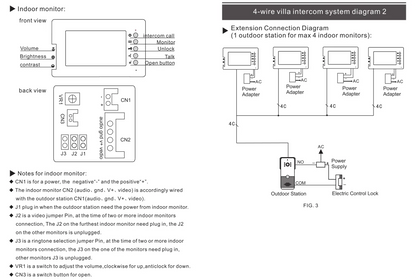 New Apartment Intercom Video Doorbell with RFID Card Unlock 7inch 4 Wired Video Door Phone System unlock 2 door ﻿