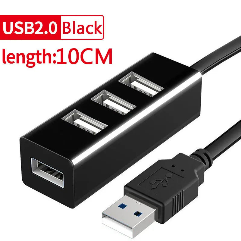USB 2.0 Hub USB Hub 2.0 Multi USB Splitter Hub Use Power Adapter 4 Port Multiple Expander Mini USB 2.0 Hub